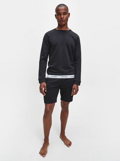 Calvin Klein Underwear HU308559 | Calvin Klein Modern Cotton Lounge Férfi Pulóver Fekete